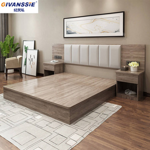 Juego de Muebles de Dormitorio de Hotel de Paneles de Madera Apilables, Resistentes al Agua, Duraderos, Modernos y Ecológicos, Personalizados para Hoteles de 5 Estrellas - Product Image 2