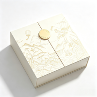 Boîte carrée rigide de luxe haut de gamme, nouvelle boîte cadeau portable en carton gris spécial, recyclable, vide, pour gâteaux de lune, destinée à l'industrie alimentaire
