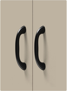 Brass Cabinet <b>Door</b> Handles for Kitchen Dresser Drawer Modern Minimalist Curved Design Durable Easy Installation - Product Image 3