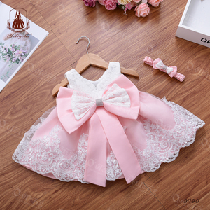 Robes de baptême pour bébé fille, robe de bal pour tout-petits, robe de soirée pour bébé, robe de baptême pour nouveau-né, robe de fille avec un grand nœud, vente en gros - Product Image 3