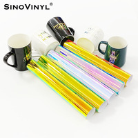 SINOVINYL-gráfico de arco iris cromado, vinilo colorido de corte artesanal, venta al por mayor