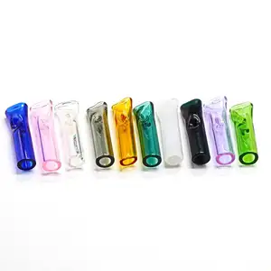 पाइप 35mm Suppliers-थोक उच्च Borosilicate ग्लास रंगीन ट्यूब धूम्रपान पाइप