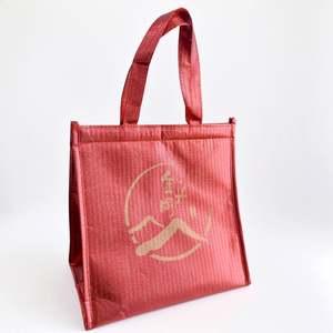 Sac isotherme classique en non-tissé laminé feuille d'argent à motif lettres pour pique-nique et camping, avec compartiments pour gâteaux et glaces - Product Image 2