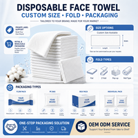Boîte de serviettes jetables personnalisées avec logo, OEM ODM, serviettes en coton douces et respectueuses de la peau, emballage personnalisé, couleur, taille, texture