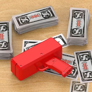 2026 100 unidades Pistola de juguete roja para efectos de lluvia de <span class=keywords><strong>dinero</strong></span> de juguete, <span class=keywords><strong>con</strong></span> efecto de pulverización de <span class=keywords><strong>dinero</strong></span> de papel, para fiestas y bodas - Product Image 4