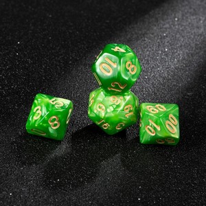 ชุดลูกเต๋า DND สีเขียวสั่งทำพิเศษ รุ่นโบราณ รูปทรงหลายเหลี่ยม D20 วัสดุอะคริลิก สำหรับเกม Dungeons & Dragons RPG บนโต๊ะ - Product Image 4