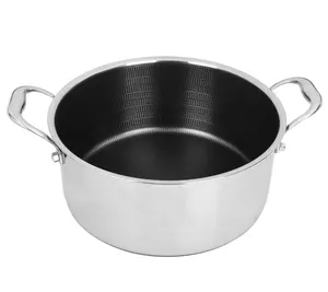Grosir panci sup baja tahan karat peralatan dapur kualitas tinggi panci stok peralatan masak anti lengket