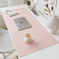 Tapis de bureau extra large imperméable et résistant aux taches en cuir PU pour ordinateur XXL Tapis de souris respectueux de l'environnement Protection des yeux Simple