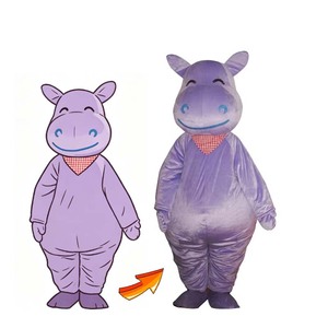 Costumes de mascotte personnalisés UYEAH OEM/ODM : tigre violet, <span class=keywords><strong>dinosaure</strong></span>, lapin, pingouin et hippopotame, costume de mascotte pour <span class=keywords><strong>homme</strong></span> corpulent, grande taille pour adulte - Product Image 1