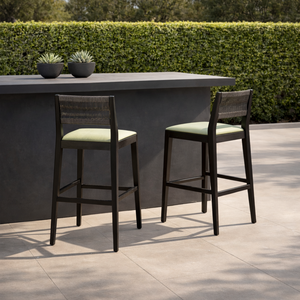 Conjunto de Muebles de Bar para Exteriores, Sillas de Bar de Aluminio <span class=keywords><strong>con</strong></span> Respaldo Tejido para Hotel y Villa, Juego de Muebles de Jardín - Product Image 1