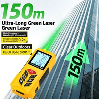 Télémètres laser portatifs à lumière verte, étanches, portée 50-150m, 50 groupes, 5000 mesures, pour levés topographiques de haute précision