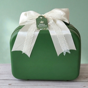 Caja de Regalo de Ropa de Verano de Algodón con Encaje Floral <span class=keywords><strong>y</strong></span> Temática Forestal Personalizada, Regalo de Peluche para el Primer Cumpleaños del Bebé, Luna Llena, 100 Días - Product Image 4