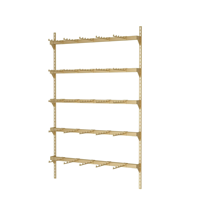 Présentoir à lingerie mural en or personnalisé avec étagère pour soutiens-gorge et sous-vêtements pour la décoration et le design de magasin