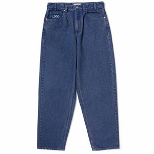 Синие широкие брюки для мальчиков на заказ, мешковатые джинсы, уличная одежда, повседневные Черные большие свободные джинсы для мужчин - Product Image 1