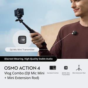 Osmo Action 4 Vlog <span class=keywords><strong>Combo</strong></span> (<span class=keywords><strong>DJI</strong></span> Mic <span class=keywords><strong>Mini</strong></span> Varilla de Extensión) 4K 120fps Usable Diseño Magnético <span class=keywords><strong>Pro</strong></span> Cámara Impermeable Portátil - Product Image 5