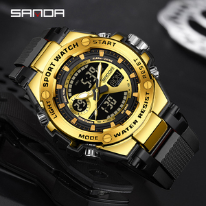 Reloj de Cuarzo Digital SANDA 3363 de Lujo para Estudiantes de Secundaria y Hombres, Reloj Deportivo Multifuncional Resistente al Agua con Alarma - Product Image 5