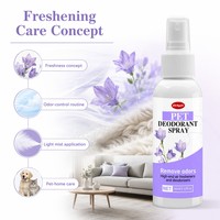 Zourunan Spray Désodorisant pour Animaux Éliminateur d'Odeurs Brume Légère Rafraîchissante Florale pour Chiens Chats Soin à Domicile Désodorisant d'Ambiance 60ml Vente en Gros ODM
