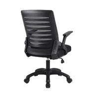 Chaise de bureau contemporaine de style moderne, avec accoudoirs réglables, pivotante, en tissu, pour le bureau à domicile