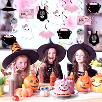 Décorations de fête prénatale d'Halloween, Guirlandes en aluminium en forme de chauve-souris mignonnes pour plafond, pour décoration intérieure et extérieure, Fournitures de fête prénatale d'Halloween