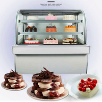 Vitrine réfrigérée de comptoir professionnelle et moderne pour pâtisserie et boulangerie