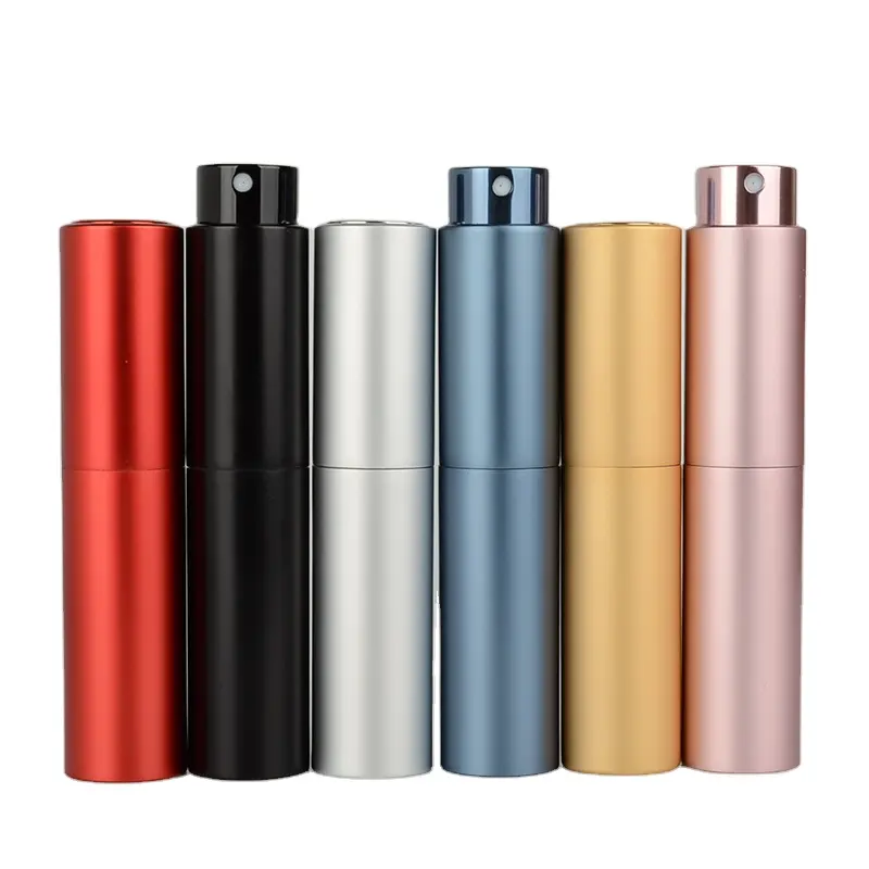 New Design Groothandel Custom 8Ml 10Ml Twee Fasen Aluminium Glas Spray Fles Zwarte Lege Parfum Fles
