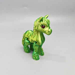 Giocattolo animale 3D stampato disegno di cavallo carino per bambini modello colorato personalizzato 3D giocattoli articolati mobili - Product Image 3