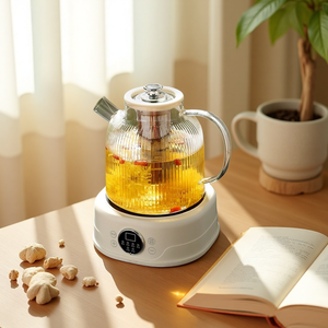 Hervidor Eléctrico Multifunción de Vidrio con Temperatura Constante para Té, Calentador de Agua para Hogar y Oficina, Tetera para Té de Flores, Enchufe EU/US - Product Image 1