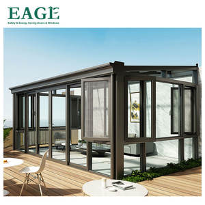 Techo de Cristal Aislante para Terraza, Diseño Moderno Ecológico de Aleación de Aluminio Montado en <span class=keywords><strong>la</strong></span> Pared, Cristal Inclinado, Garantía de 3 Años, Villa EAGLE - Product Image 5