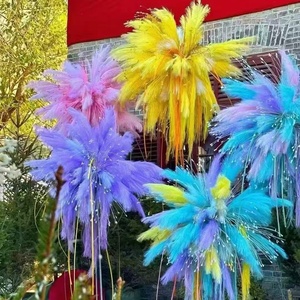 Pampas Artificiales <span class=keywords><strong>de</strong></span> Color Degradado para Decoración <span class=keywords><strong>de</strong></span> Bodas, Fiestas, Hogar y Centros Comerciales, Año Nuevo 2025 - Product Image 1