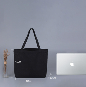 Sac fourre-tout en coton réutilisable, écologique, personnalisé avec logo imprimé, pour les courses quotidiennes - Product Image 3