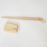 Éponge exfoliante naturelle confortable pour le corps, avec long manche en bois, pour la douche, le bain et le spa, brosse de massage pour le dos, pour adultes