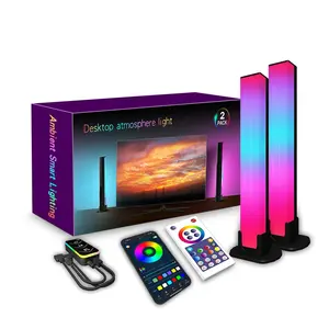 新しいブルートゥースWIFI RGBテーブルランプTVコンピューターゲームデスクトップ交響曲雰囲気ライトリモコン付き