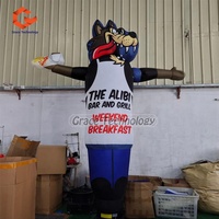 Géant publicitaire gonflable agitant le ciel Danseur Cochon Animal Forme personnalisée Tube gonflable Homme agitant le bras Fly Guy Marionnette Air Dancer
