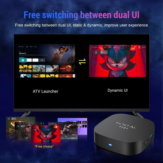 2026 New Android 16 Quad Core Smart TV Box WIFI6 for 5.0 8K HD Media Player Voice Assistant Set Top Box for