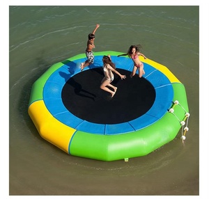 Precio barato flamenco trampolines de agua deportes flotantes inflable parque acuático trampolín inflable flamenco trampolín de agua de mar - Product Image 3