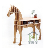 Table d'appoint multifonctionnelle en bois Chiquitos : Cheval, pour thé, café, ordinateur portable, bibliothèque, bureau, chambre à coucher
