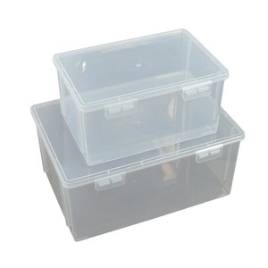Transparent <b>Storage</b> <b>Box</b> With Double Locking Lid <b>Stackable</b> Desktop Organizer For Tools Parts And Accessories 705 Series - Product Image 5