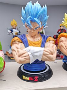 Statue de buste de Super Saiyan Vegito grandeur nature en résine Polystone, figurine d'anime Dragon Ball Z, objet de collection décoratif - Product Image 2