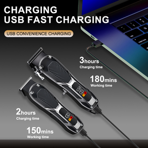 Nuovo Tagliacapelli <span class=keywords><strong>Professionale</strong></span> Senza Fili ad Alta Potenza per Barbieri, Set di Tosatrici Elettriche Ricaricabili USB - Product Image 4
