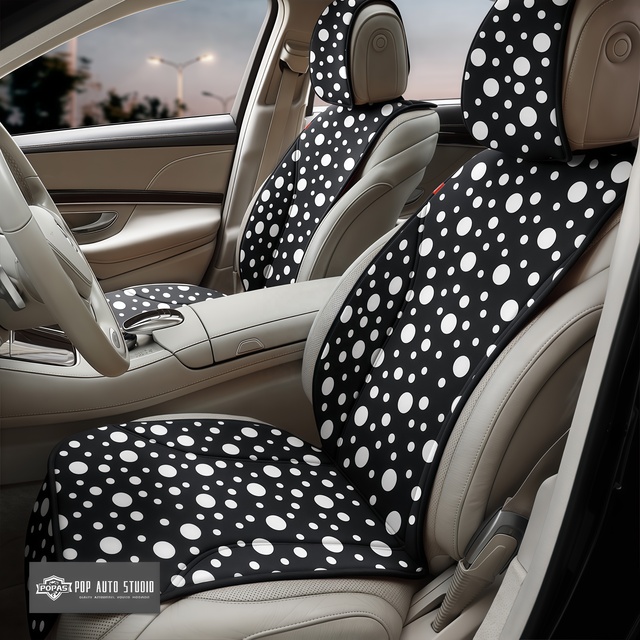 Pop Auto Studio Universal Airbag Compatible All-Season Auto Seat Covers,Wear-Resistant Dirt-Resistant Breathable Car Seat Covers