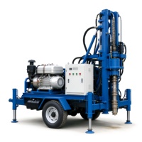 Petite foreuse de puits portable, profondeur 100m, 7,5kW, machine de forage de puits d'eau pour le forage de puits profonds