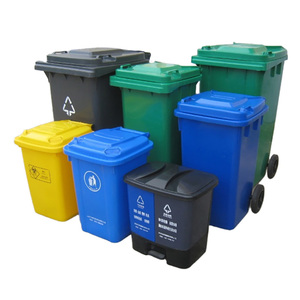 Bidone della Spazzatura Stradale in HDPE da 240 L con Coperchio, Contenitori Colorati in <span class=keywords><strong>Plastica</strong></span> per Rifiuti con Ruote - Product Image 2