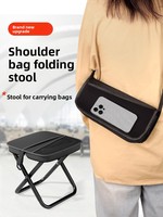 Chaise pliante de camping et de pêche, style sac bandoulière, mini-chaise d'extérieur, siège de train/train à grande vitesse, pliable sans siège