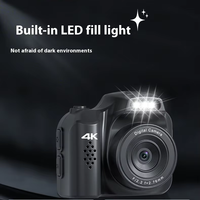 Mini caméra numérique avec filtres multiples pour enfants, vidéo 4K, photo, lumière LED intégrée pour petits cadeaux