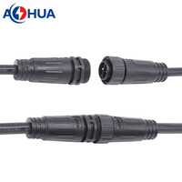Connecteur de câble mâle-femelle étanche de fil d'alimentation d'IP67 M20 2pin pour le conducteur extérieur