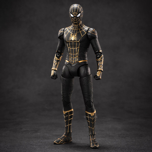ของเล่น Zd ของแท้จาก Marvel Spider-Man: <span class=keywords><strong>No</strong></span> <span class=keywords><strong>Way</strong></span> <span class=keywords><strong>Home</strong></span> สไปเดอร์แมนสีดำทอง ขนาด 1/10 ฟิกเกอร์แอคชั่นข้อต่อขยับได้ 18 ซม. 7 นิ้ว - Product Image 3