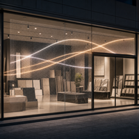 Écran de film LED transparent pour vitrine, affichage numérique