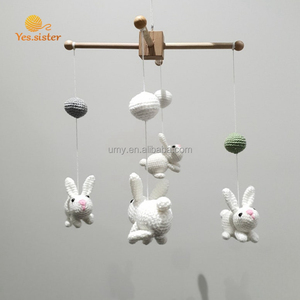 Giocattoli appesi Baby Shower bomboniere regali uncinetto Nursery farcito Bunny <span class=keywords><strong>lettino</strong></span> animale Mobile - Product Image 4