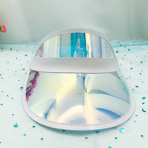 Visera de Sol de Plástico con Protección UV, Calidad Láser, Transparente, <span class=keywords><strong>Tornasol</strong></span>, Protección de PVC, para Hombres y Mujeres - Product Image 3