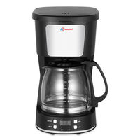 Cafetera Eléctrica Programable Anbolife de 14 Tazas con Función de Calentamiento de 24 Horas, 2 Ajustes de Intensidad de Preparación, Cafetera Compacta